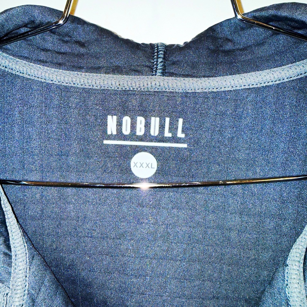 NOBULL Hoodie Mens 3XL Gray Full Zip Waffle Grid Performance Jacket XXXL